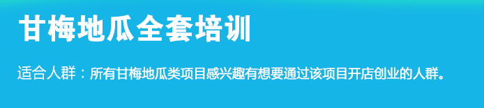 荣佳特色甘梅地瓜培训