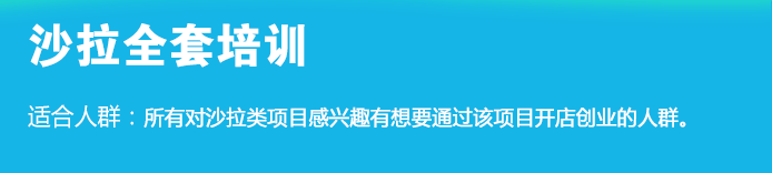 荣佳特色沙拉类培训