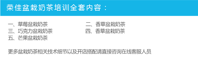 荣佳盆栽奶茶类培训