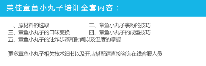 荣佳章鱼小丸子类培训